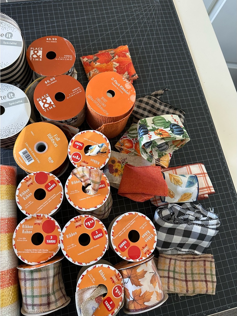 Fall Wreath Making Lot – Candy Corn Fall Mesh, Ribbon & 5 Signs - Picture 3 of 6